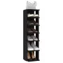 Mueble zapatero madera contrachapada negro 27,5x27x102 cm de vidaXL, Zapateros y organizadores de calzado - Ref: Foro24-80848...