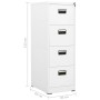 Armario archivador de acero blanco 46x62x133 cm de vidaXL, Armarios archivadores - Ref: Foro24-336278, Precio: 263,47 €, Desc...