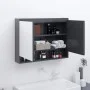 Armario de baño con espejo MDF gris 80x15x60 cm de vidaXL, Tocadores de baño - Ref: Foro24-331534, Precio: 129,76 €, Descuent...