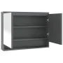 Armario de baño con espejo MDF gris 80x15x60 cm de vidaXL, Tocadores de baño - Ref: Foro24-331534, Precio: 129,76 €, Descuent...