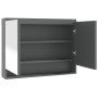 Armario de baño con espejo MDF gris 80x15x60 cm de vidaXL, Tocadores de baño - Ref: Foro24-331534, Precio: 132,01 €, Descuent...