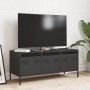 Mueble para TV acero laminado en frío negro 101,5x39x43,5 cm en Muebles TV | Comprar online en Foru.es
