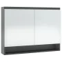 Armario de baño con espejo MDF gris 80x15x60 cm de vidaXL, Tocadores de baño - Ref: Foro24-331534, Precio: 129,76 €, Descuent...