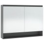 Armario de baño con espejo MDF gris 80x15x60 cm de vidaXL, Tocadores de baño - Ref: Foro24-331534, Precio: 132,01 €, Descuent...