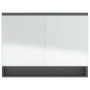 Armario de baño con espejo MDF gris 80x15x60 cm de vidaXL, Tocadores de baño - Ref: Foro24-331534, Precio: 129,76 €, Descuent...