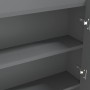 Armario de baño con espejo MDF gris 80x15x60 cm de vidaXL, Tocadores de baño - Ref: Foro24-331534, Precio: 132,01 €, Descuent...
