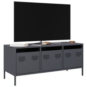 Mueble de TV acero laminado en frío antracita 101,5x39x43,5 cm en Muebles TV | Comprar online en Foru.es