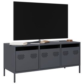 Mueble de TV acero laminado en frío antracita 101,5x39x43,5 cm en Muebles TV | Comprar online en Foru.es