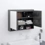 Armario de baño con espejo MDF gris brillante 80x15x60 cm de vidaXL, Tocadores de baño - Ref: Foro24-331533, Precio: 108,33 €...