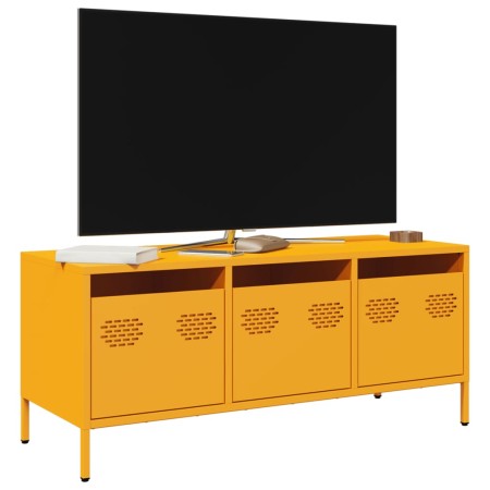 Mueble para TV acero laminado en frío amarillo 101,5x39x43,5 cm en Muebles TV | Comprar online en Foru.es