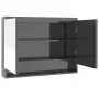 Armario de baño con espejo MDF gris brillante 80x15x60 cm de vidaXL, Tocadores de baño - Ref: Foro24-331533, Precio: 108,33 €...