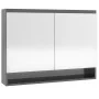 Armario de baño con espejo MDF gris brillante 80x15x60 cm de vidaXL, Tocadores de baño - Ref: Foro24-331533, Precio: 108,33 €...