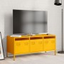 Mueble para TV acero laminado en frío amarillo 101,5x39x43,5 cm en Muebles TV | Comprar online en Foru.es