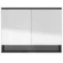 Armario de baño con espejo MDF gris brillante 80x15x60 cm de vidaXL, Tocadores de baño - Ref: Foro24-331533, Precio: 108,33 €...