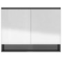 Armario de baño con espejo MDF gris brillante 80x15x60 cm de vidaXL, Tocadores de baño - Ref: Foro24-331533, Precio: 118,66 €...