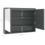 Armario de baño con espejo MDF gris brillante 80x15x60 cm de vidaXL, Tocadores de baño - Ref: Foro24-331533, Precio: 108,33 €...