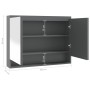 Armario de baño con espejo MDF gris brillante 80x15x60 cm de vidaXL, Tocadores de baño - Ref: Foro24-331533, Precio: 118,66 €...