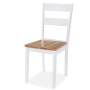Juego de comedor de MDF y madera de caucho 5 piezas blanco de vidaXL, muebles para cocinas y comedores - Ref: Foro24-274943, ...