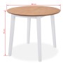 Juego de comedor de MDF y madera de caucho 5 piezas blanco de vidaXL, muebles para cocinas y comedores - Ref: Foro24-274943, ...