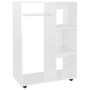 Armario de madera contrachapada blanco brillo 80x40x110 cm de vidaXL, Armarios roperos - Ref: Foro24-808519, Precio: 88,62 €,...