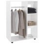Armario de madera contrachapada blanco brillo 80x40x110 cm de vidaXL, Armarios roperos - Ref: Foro24-808519, Precio: 88,62 €,...