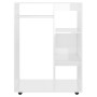 Armario de madera contrachapada blanco brillo 80x40x110 cm de vidaXL, Armarios roperos - Ref: Foro24-808519, Precio: 88,62 €,...
