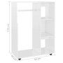 Armario de madera contrachapada blanco brillo 80x40x110 cm de vidaXL, Armarios roperos - Ref: Foro24-808519, Precio: 88,62 €,...