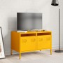 Mueble TV acero laminado en frío amarillo mostaza 68x39x43,5 cm en Muebles TV | Comprar online en Foru.es