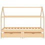 Estructura de cama infantil con cajones madera de pino 90x200cm de vidaXL, Cunas y camas para niños - Ref: Foro24-322138, Pre...