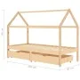 Estructura de cama infantil con cajones madera de pino 90x200cm de vidaXL, Cunas y camas para niños - Ref: Foro24-322138, Pre...