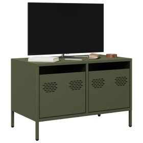 Mueble para TV acero laminado en frío verde oliva 68x39x43,5 cm en Muebles TV | Comprar online en Foru.es