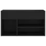 Banco zapatero madera de ingeniería negro 80x30x45 cm de vidaXL, Zapateros y organizadores de calzado - Ref: Foro24-808748, P...