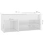 Banco zapatero madera contrachapada blanco brillante 80x30x45cm de vidaXL, Zapateros y organizadores de calzado - Ref: Foro24...