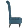 Sillón de respaldo alto con botones terciopelo azul de vidaXL, Sillas poltrona - Ref: Foro24-352463, Precio: 181,39 €, Descue...