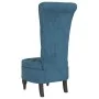 Sillón de respaldo alto con botones terciopelo azul de vidaXL, Sillas poltrona - Ref: Foro24-352463, Precio: 181,39 €, Descue...