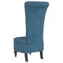 Sillón de respaldo alto con botones terciopelo azul de vidaXL, Sillas poltrona - Ref: Foro24-352463, Precio: 174,94 €, Descue...