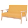 Juego de sofás de tela de 2 piezas color amarillo de vidaXL, Sofás - Ref: Foro24-274916, Precio: 314,02 €, Descuento: %
