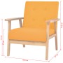 Juego de sofás de tela de 2 piezas color amarillo de vidaXL, Sofás - Ref: Foro24-274916, Precio: 314,02 €, Descuento: %
