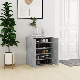 Mueble zapatero madera de ingeniería gris hormigón 60x35x70 cm de vidaXL, Zapateros y organizadores de calzado - Ref: Foro24-...