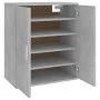 Mueble zapatero madera de ingeniería gris hormigón 60x35x70 cm de vidaXL, Zapateros y organizadores de calzado - Ref: Foro24-...