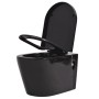 Inodoro de pared con cisterna oculta cerámica negro de vidaXL, Baños - Ref: Foro24-274670, Precio: 389,96 €, Descuento: %