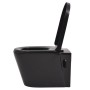Inodoro de pared con cisterna oculta cerámica negro de vidaXL, Baños - Ref: Foro24-274670, Precio: 389,96 €, Descuento: %