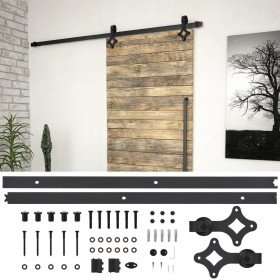 Kit de herrajes para puertas correderas SKIEN acero negro 200cm en Materiales de construcción | Comprar online en Foru.es