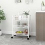 Carrito de cocina 3 niveles hierro blanco 46x26x64 cm de vidaXL, Carros de cocina y comedor - Ref: Foro24-336323, Precio: 44,...