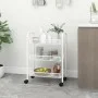 Carrito de cocina 3 niveles hierro blanco 46x26x64 cm de vidaXL, Carros de cocina y comedor - Ref: Foro24-336323, Precio: 43,...