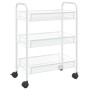 Carrito de cocina 3 niveles hierro blanco 46x26x64 cm de vidaXL, Carros de cocina y comedor - Ref: Foro24-336323, Precio: 44,...