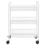 Carrito de cocina 3 niveles hierro blanco 46x26x64 cm de vidaXL, Carros de cocina y comedor - Ref: Foro24-336323, Precio: 44,...