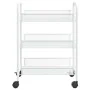 Carrito de cocina 3 niveles hierro blanco 46x26x64 cm de vidaXL, Carros de cocina y comedor - Ref: Foro24-336323, Precio: 43,...