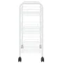 Carrito de cocina 3 niveles hierro blanco 46x26x64 cm de vidaXL, Carros de cocina y comedor - Ref: Foro24-336323, Precio: 43,...