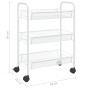 Carrito de cocina 3 niveles hierro blanco 46x26x64 cm de vidaXL, Carros de cocina y comedor - Ref: Foro24-336323, Precio: 44,...